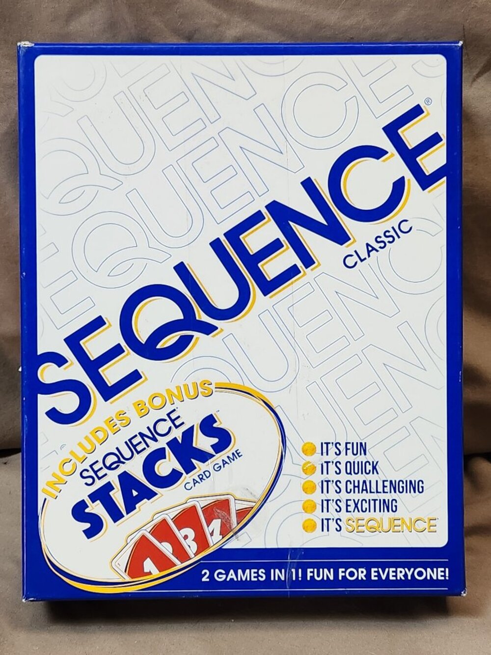 SEQUENCE CLASSIC and SEQUENCE STACKS - 2 Games in 1 - NEW - Picture 4 of 5